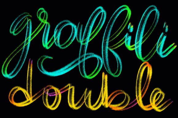 Enhancing Digital Lettering with the Procreate Brush- Rainbow Graffiti Double