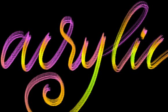 Procreate Brush - Acrylic Dry Textured: Elevating Digital Lettering with Authentic Paint Effects