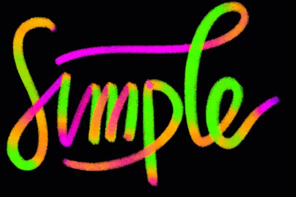 Procreate Brush - Rainbow Simple: A Practical Tool for Modern Calligraphy and Design