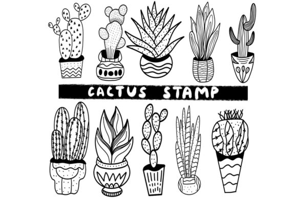 Procreate - Cactus Stamp Brushset: Elevating Digital Lettering and Design