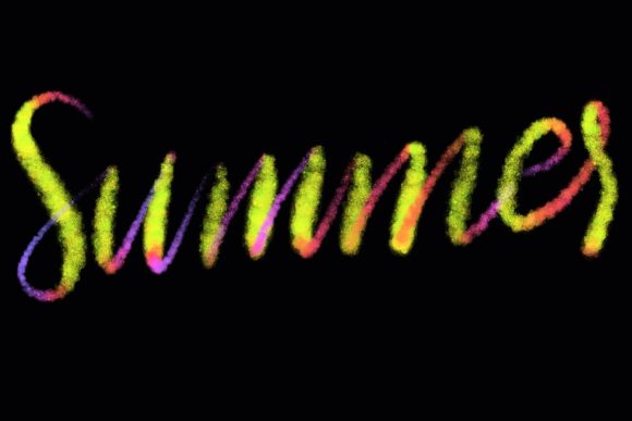 Transforming Digital Lettering with the Rainbow Summer Brush for Procreate